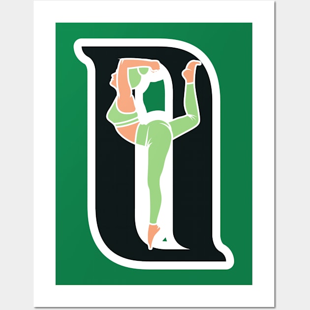 Sports yoga women in letter O Sticker design vector illustration. Alphabet letter icon concept. Sports young women doing yoga exercises with letter O sticker design logo icons. Wall Art by AlviStudio
